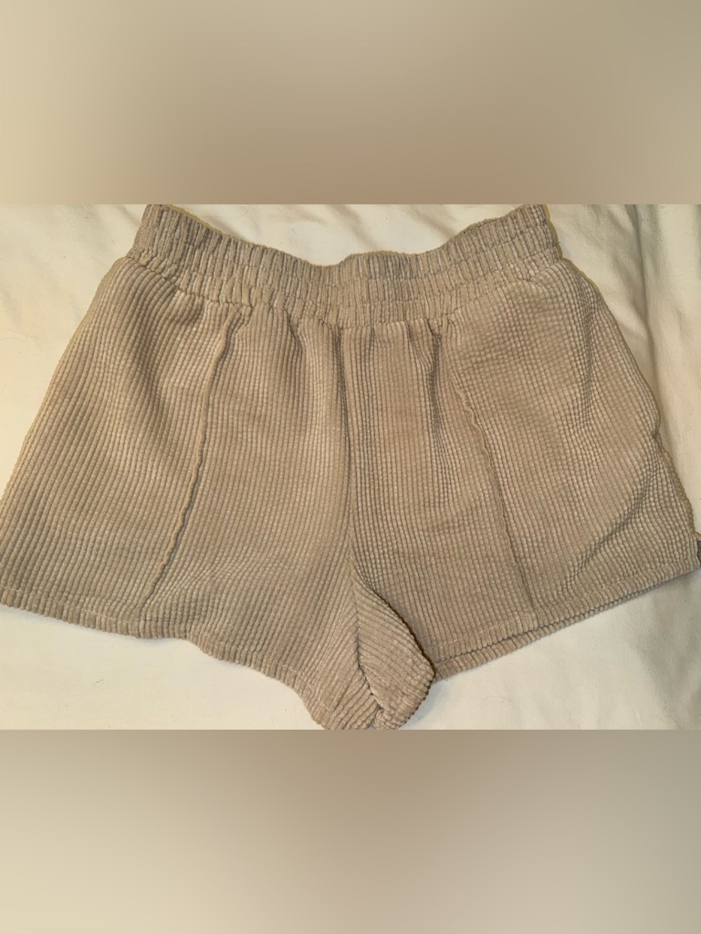 Urban Outfitters - BDG Cream Corduroy Shorts with Elastic Waist Size Large